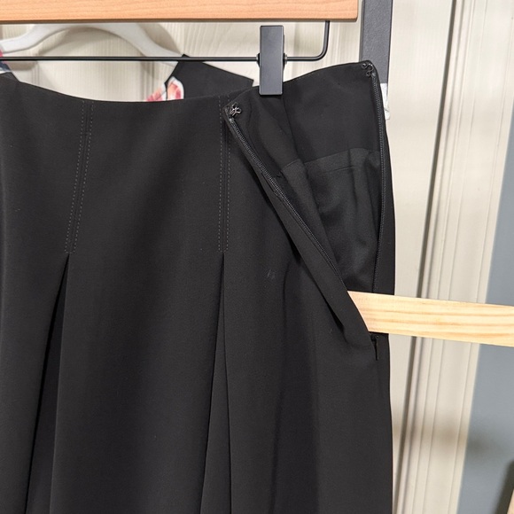 White House Black Market A-Line Skirt Black Pleated Office Career Cocktail - Picture 7 of 16